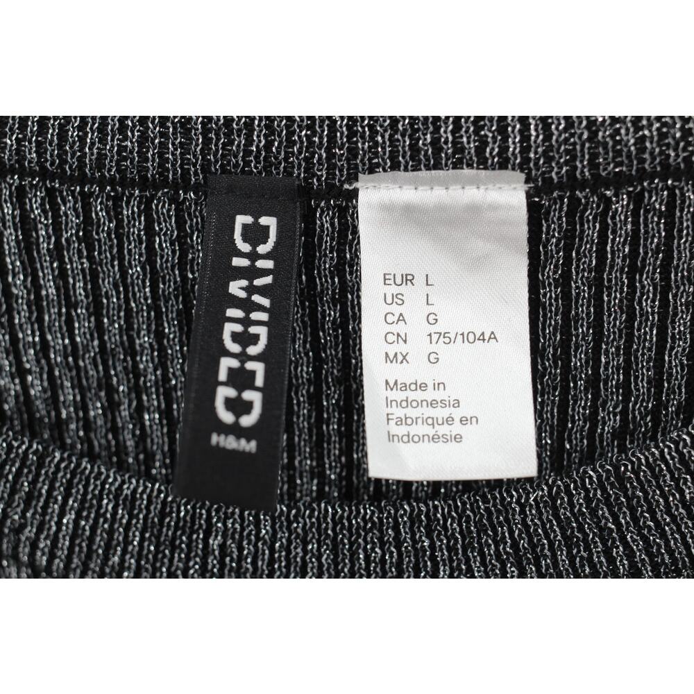 H&M Divided gray ribbed cold shoulder sweater womens large boho causal normcore‎ - Picture 2 of 5